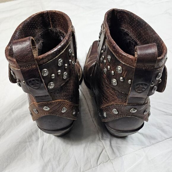 Ariat Defiance Fold Over Studded Buckle‎ Ankle Boot Women's Size 6.5B - Picture 6 of 9